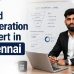 Lead generation expert in Chennai reviewing campaign results with a business owner