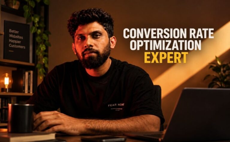Conversion rate optimization expert analysing website performance and user journeys
